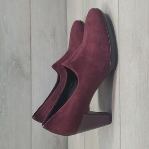 NEW Ecco Womens Suede Danish Design Heels shoes sz 38 US 7-7.5